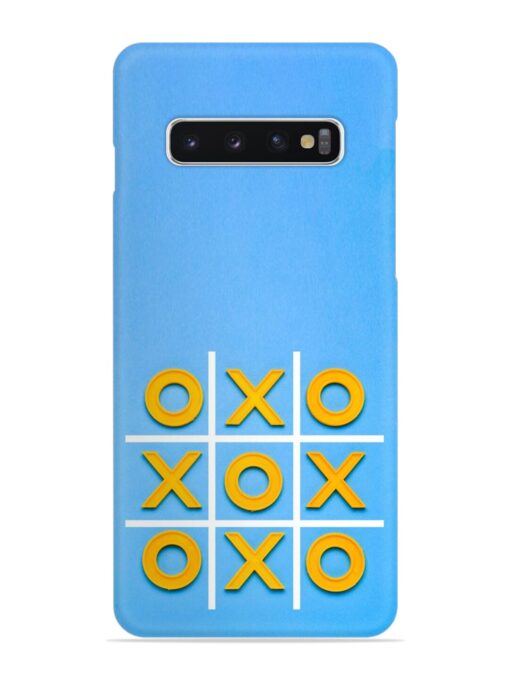 Yellow Plastic Crosses Snap Case for Samsung Galaxy S10