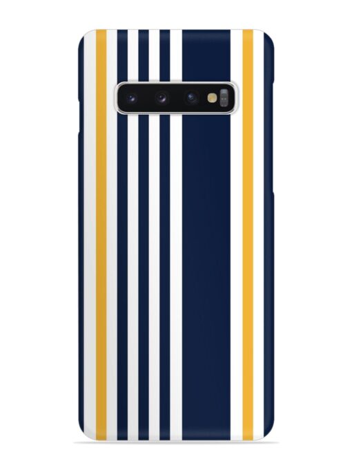 Seamless Stripe Pattern Snap Case for Samsung Galaxy S10 Zapvi