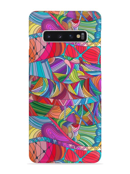 Seamless Patterns Hand Drawn Snap Case for Samsung Galaxy S10