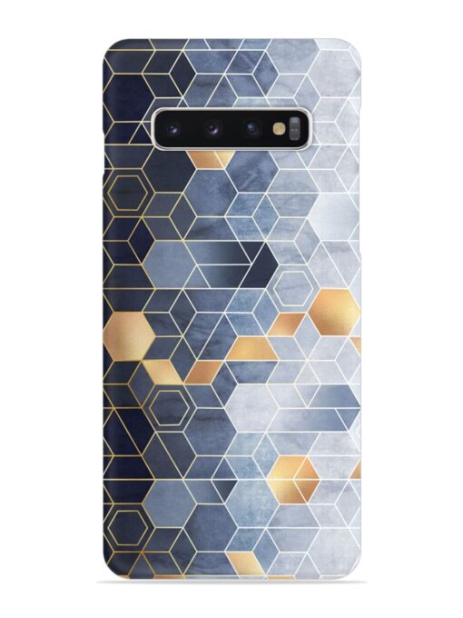 Geometric Abstraction Hexagons Snap Case for Samsung Galaxy S10