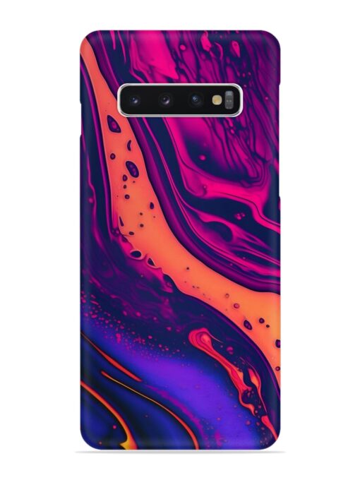 Fluid Blue Pink Art Snap Case for Samsung Galaxy S10