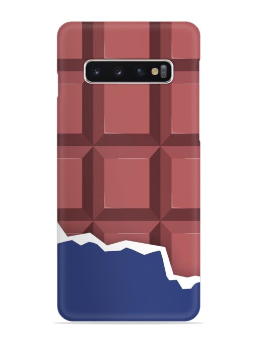 Chocolate Vector Art Snap Case for Samsung Galaxy S10 Zapvi