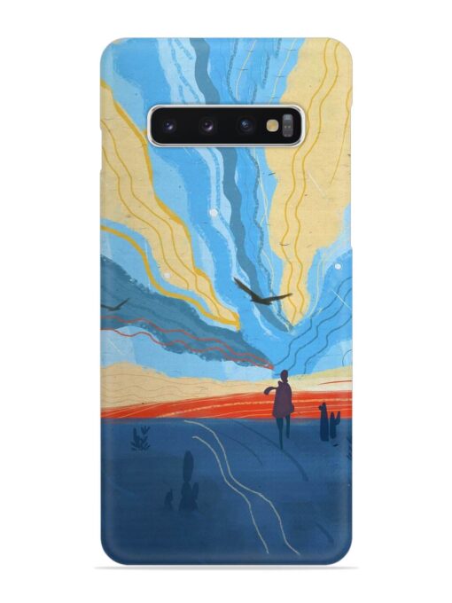 Minimal Abstract Landscape Snap Case for Samsung Galaxy S10