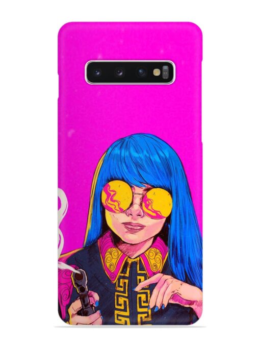 Aesthetic Anime Girl Snap Case for Samsung Galaxy S10 Zapvi