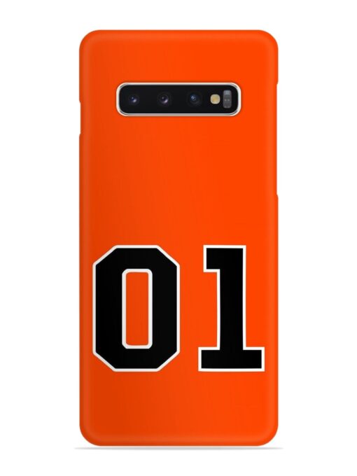 01 Number Snap Case for Samsung Galaxy S10 Zapvi