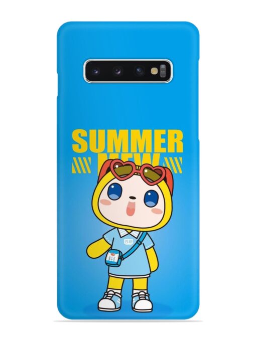 Summer Mew Cartoon Snap Case for Samsung Galaxy S10 Zapvi