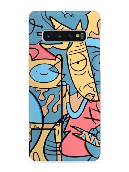 Silly Face Doodle Snap Case for Samsung Galaxy S10