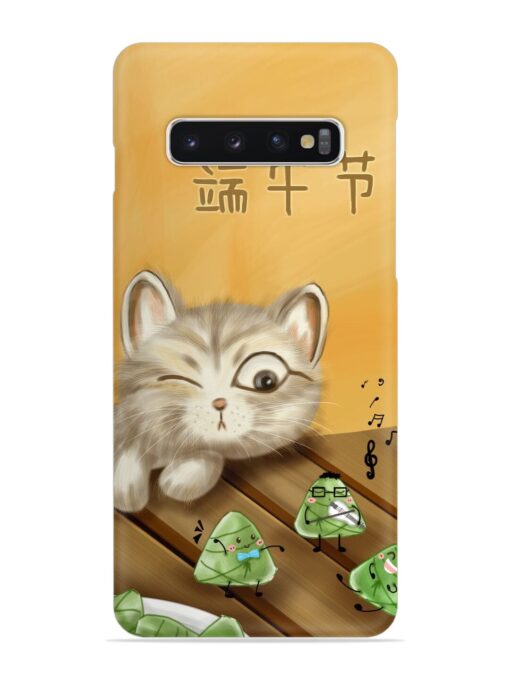 Cat Scorpion Dancing Snap Case for Samsung Galaxy S10