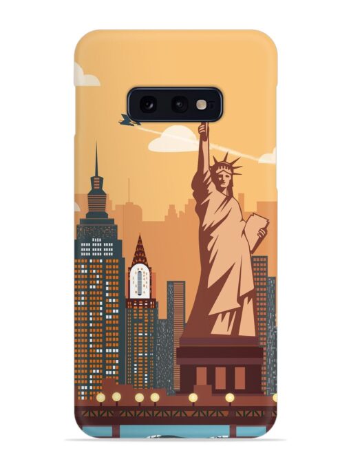 New York Statue Of Liberty Architectural Scenery Snap Case for Samsung Galaxy S10E Zapvi