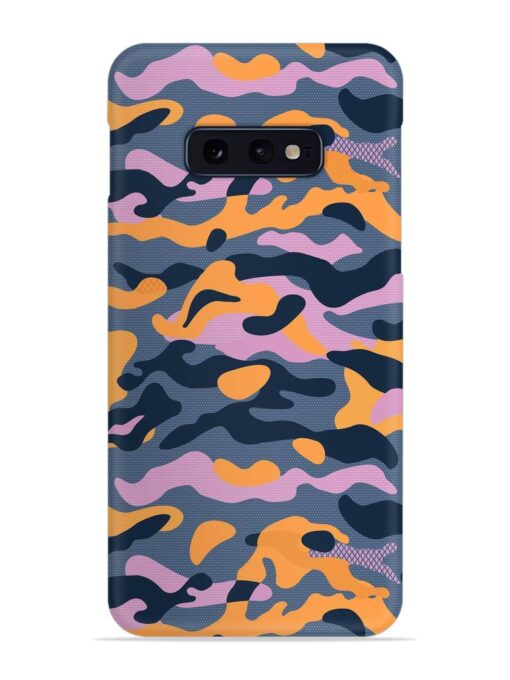 Camouflage Army Military English Orange Art Snap Case for Samsung Galaxy S10E Zapvi