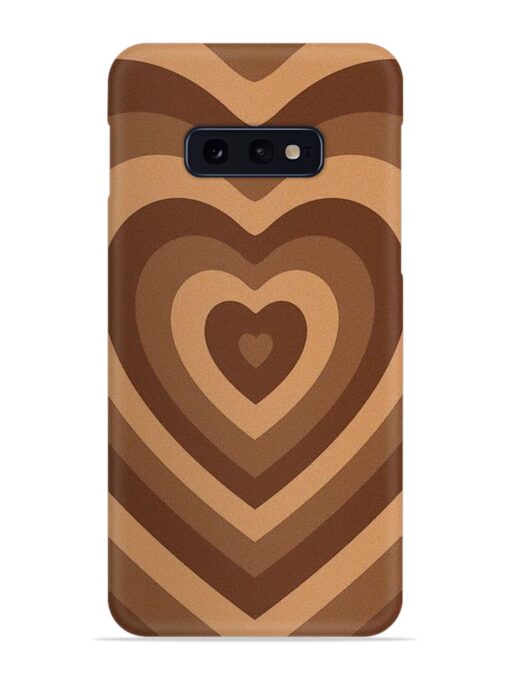 Brown Heart Snap Case for Samsung Galaxy S10E