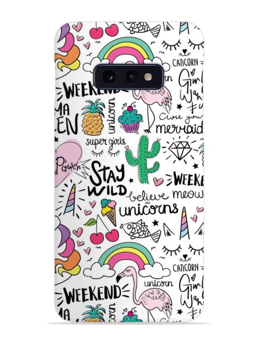 Unicorn Ice Cream Snap Case for Samsung Galaxy S10E