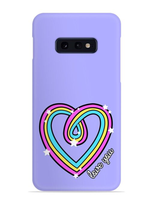 Colorful Rainbow Heart Snap Case for Samsung Galaxy S10E