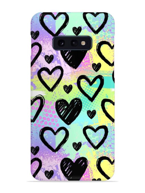 Bright Pattern Hearts Snap Case for Samsung Galaxy S10E