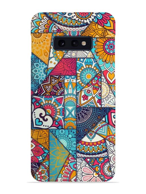 Patchwork Pattern Vintage Snap Case for Samsung Galaxy S10E