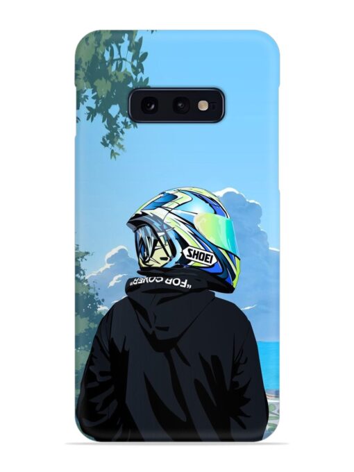 Rider With Helmet Snap Case for Samsung Galaxy S10E Zapvi