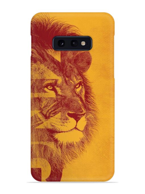 Gold Lion Crown Art Snap Case for Samsung Galaxy S10E