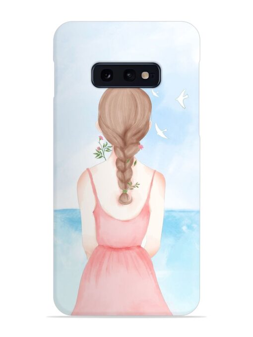 Watercolor Girl Vector Snap Case for Samsung Galaxy S10E Zapvi