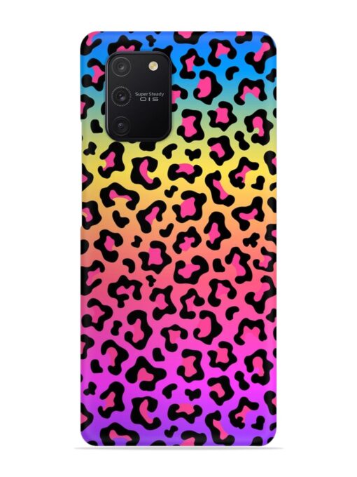 Neon Rainbow Colored Snap Case for Samsung Galaxy S10 Lite Zapvi