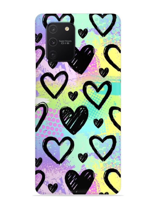 Bright Pattern Hearts Snap Case for Samsung Galaxy S10 Lite Zapvi