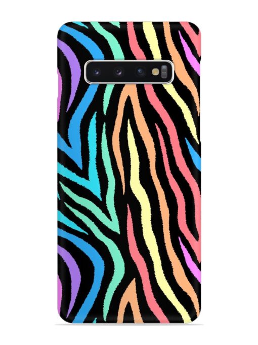 Colorful Abstract Zebra Snap Case for Samsung Galaxy S10 Plus