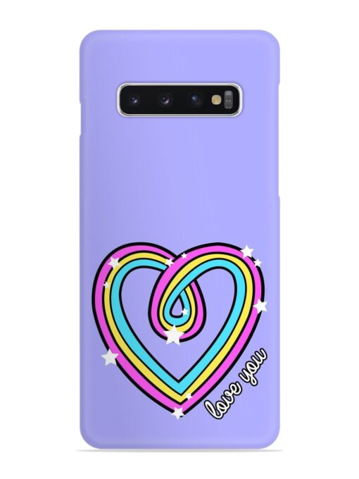 Colorful Rainbow Heart Snap Case for Samsung Galaxy S10 Plus