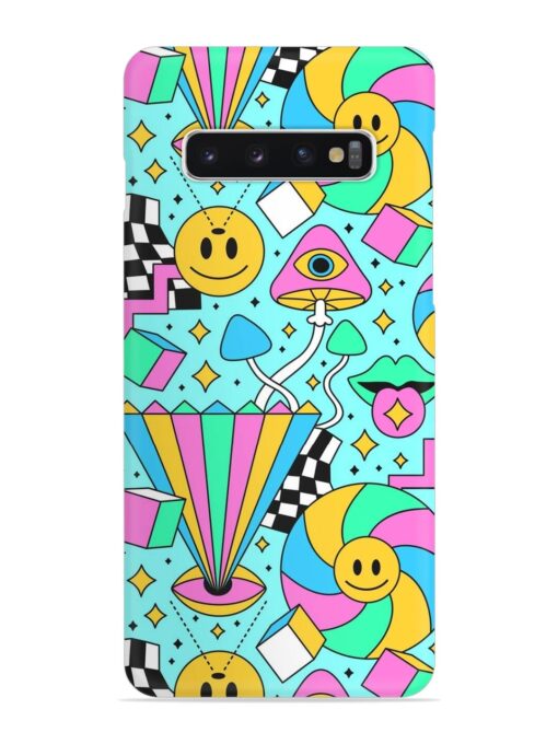 Trippy Rainbow 60S Snap Case for Samsung Galaxy S10 Plus Zapvi