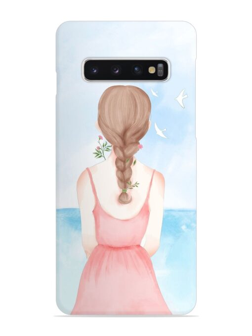 Watercolor Girl Vector Snap Case for Samsung Galaxy S10 Plus