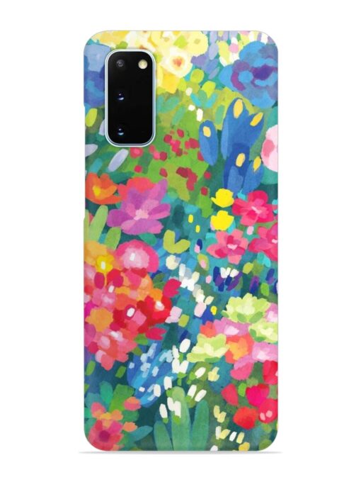 Watercolor Flower Art Snap Case for Samsung Galaxy S20 Zapvi