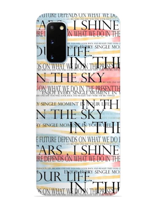 Seamless Slogans Pattern Snap Case for Samsung Galaxy S20 Zapvi