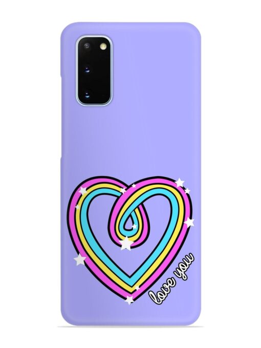 Colorful Rainbow Heart Snap Case for Samsung Galaxy S20 Zapvi