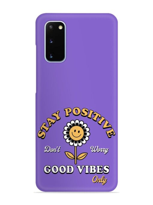 Retro Positive Flower Snap Case for Samsung Galaxy S20 Zapvi