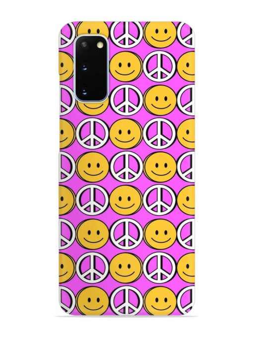 Smiley Face Peace Snap Case for Samsung Galaxy S20 Zapvi