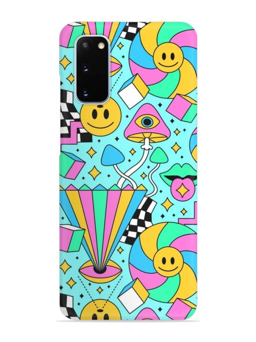 Trippy Rainbow 60S Snap Case for Samsung Galaxy S20 Zapvi