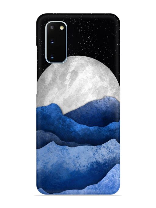 Full Moon Mountain Vector Snap Case for Samsung Galaxy S20 Zapvi