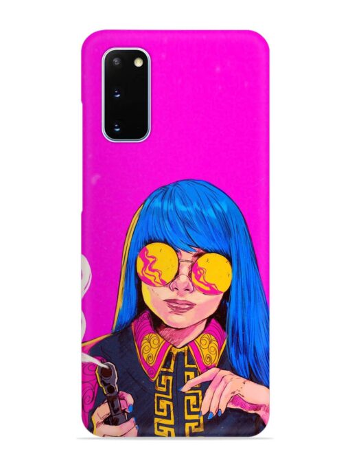 Aesthetic Anime Girl Snap Case for Samsung Galaxy S20 Zapvi