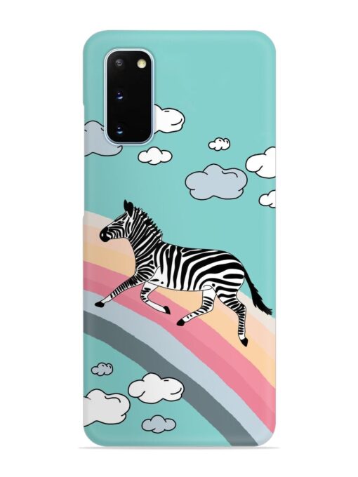 Running Zebra Snap Case for Samsung Galaxy S20 Zapvi