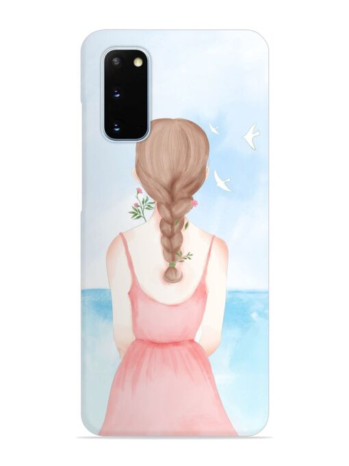 Watercolor Girl Vector Snap Case for Samsung Galaxy S20 Zapvi