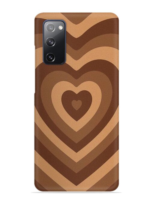 Brown Heart Snap Case for Samsung Galaxy S20 Fe (5G) Zapvi