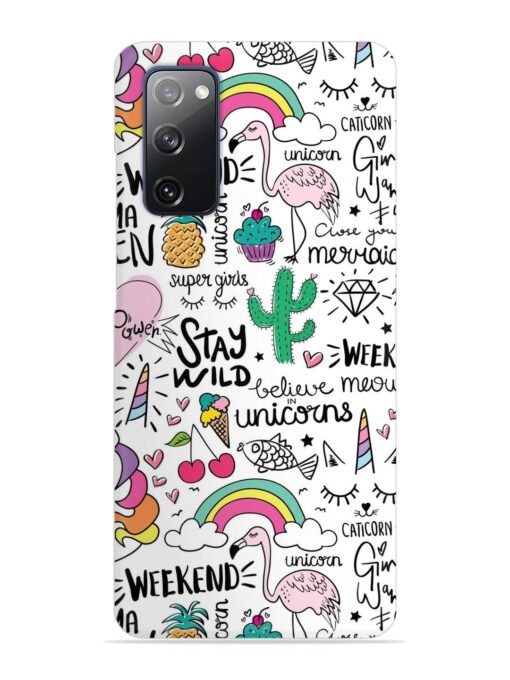 Unicorn Ice Cream Snap Case for Samsung Galaxy S20 Fe (5G) Zapvi