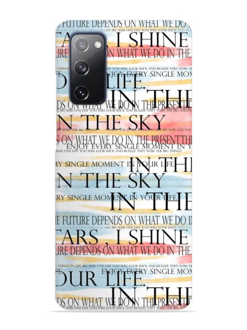 Seamless Slogans Pattern Snap Case for Samsung Galaxy S20 Fe (5G) Zapvi