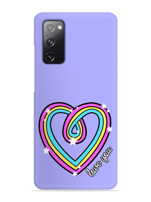 Colorful Rainbow Heart Snap Case for Samsung Galaxy S20 Fe (5G) Zapvi