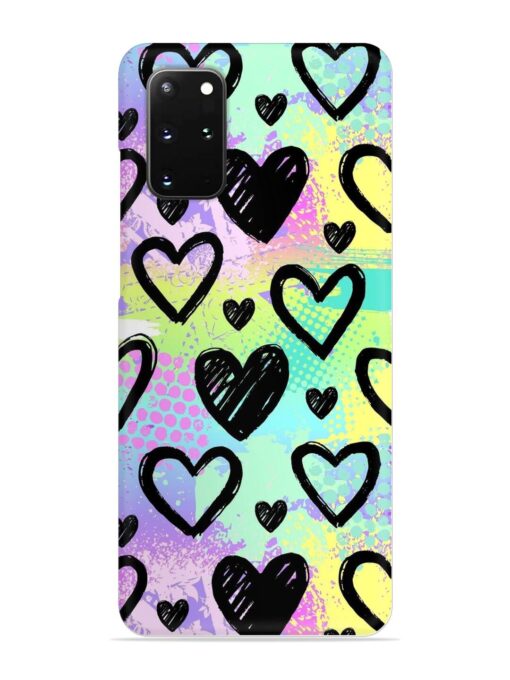 Bright Pattern Hearts Snap Case for Samsung Galaxy S20 Plus Zapvi