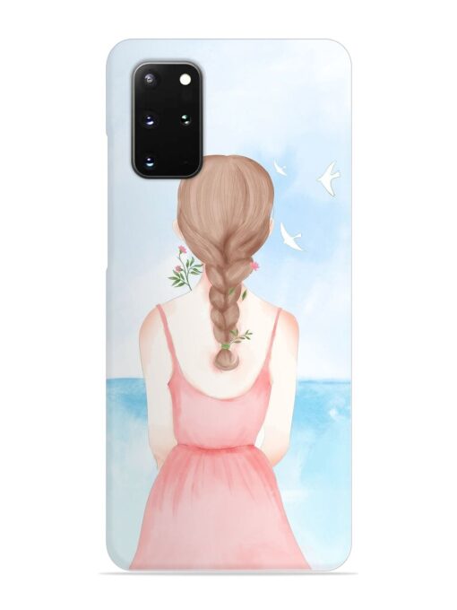 Watercolor Girl Vector Snap Case for Samsung Galaxy S20 Plus Zapvi