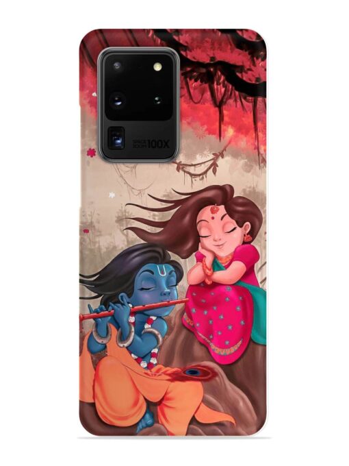 Radhe Krishna Water Art Snap Case for Samsung Galaxy S20 Ultra Zapvi