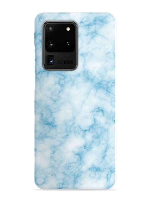 Blue White Natural Marble Snap Case for Samsung Galaxy S20 Ultra Zapvi