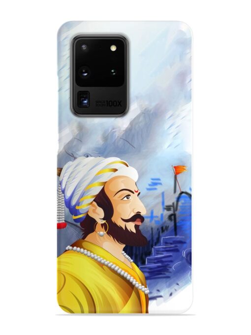 Shivaji Maharaj Color Paint Art Snap Case for Samsung Galaxy S20 Ultra