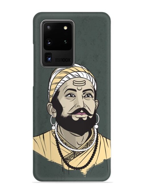 Shivaji Maharaj Vector Art Snap Case for Samsung Galaxy S20 Ultra Zapvi