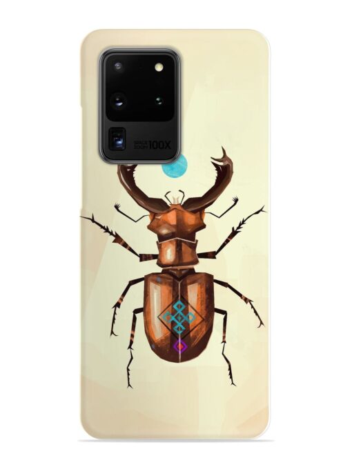 Stag Beetle Vector Snap Case for Samsung Galaxy S20 Ultra Zapvi