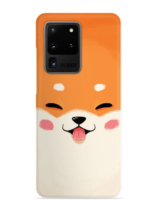 Cute Dog Face Vector Snap Case for Samsung Galaxy S20 Ultra Zapvi